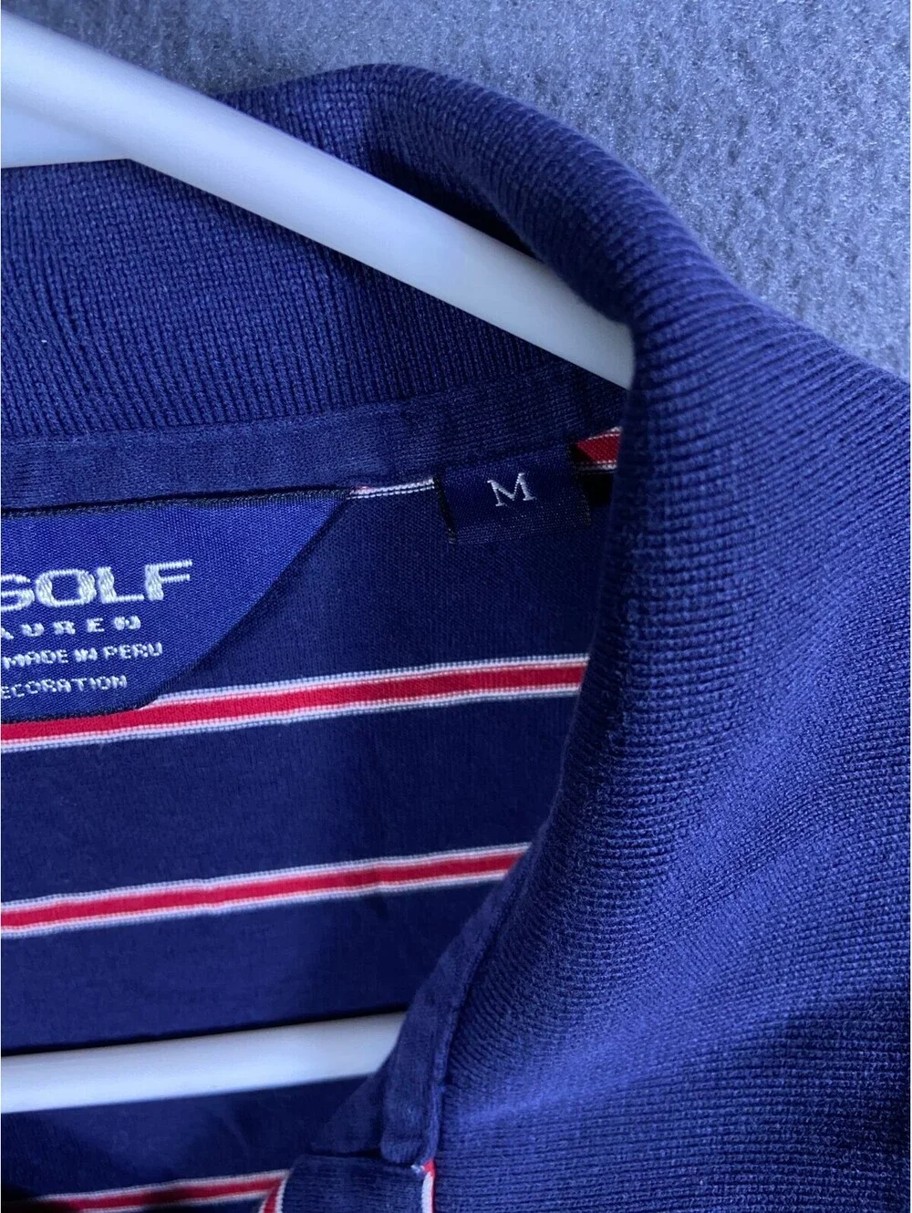 Ralph Lauren Polo Shirt Mens L Blue Pacific Coast Golf Club Pima Preppy Heritage